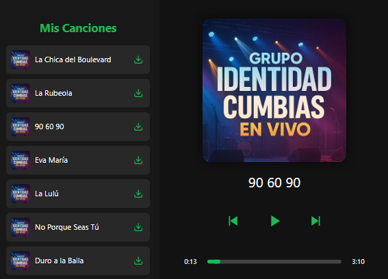 Lista de canciones